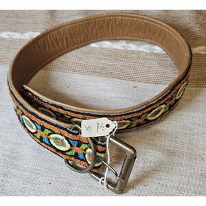 Hand Woven- Embroidered Dog Collar Africa Size 25 Inches NWT